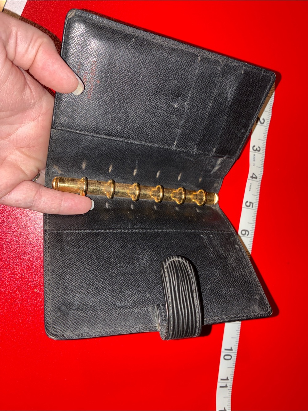 Authentic Louis Vuitton black Epi agenda
